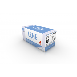 Vetsuture LENE metric 2 (USP 3/0) 90cm - Aiguille courbe 3/8 24mm Reverse Cutting Point