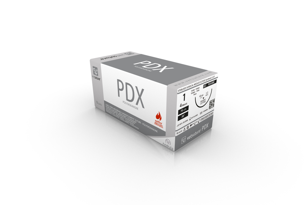 vetsuture® PDX (EP5, USP2, Reverse cutting 1/2c 48mm, 12x90cm)